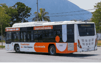 Autobús de transporte público en Guadalupe